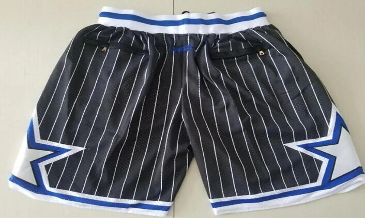 Neue Shorts -Team -Shorts 9293 Vintage Baseketball Shorts Reißverschluss Tasche Running Kleidung Schwarze weiße Streifenfarbe nur fertig SXX7623216