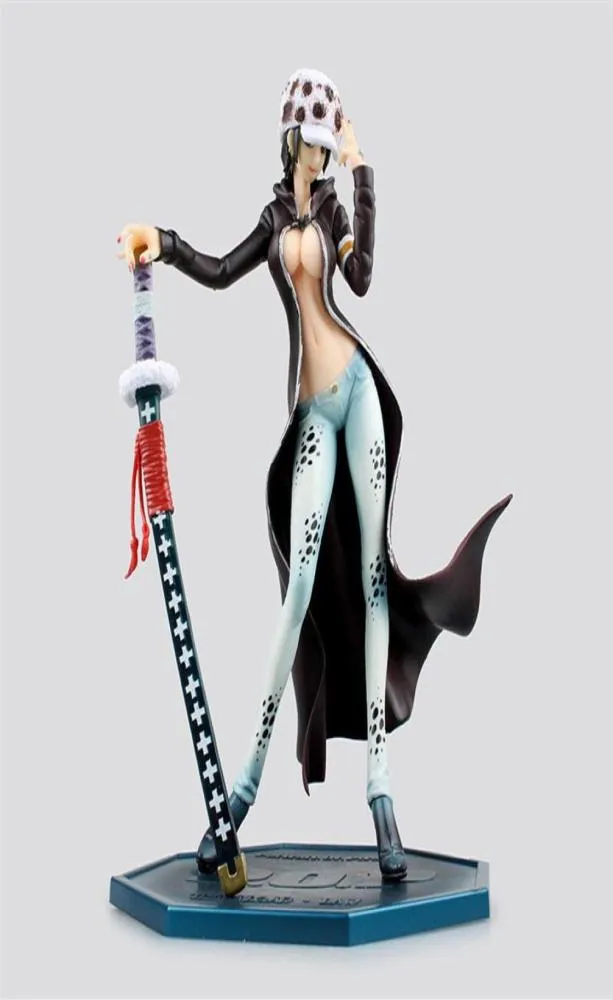 20 cm ein Stück Trafalgar Law Sexy Mädchen Cos Death Chirurg Anime Figur PVC -Sammlung Model Spielzeug für Weihnachtsgeschenke Puppe MX20072722329371