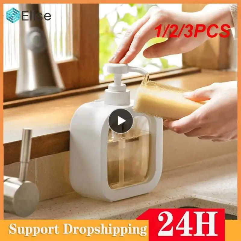 Vloeibare zeepdispenser 1/2/3 stks keuken handgerecht fles badkamer shampoo douchegel press type opslag 300/500 ml