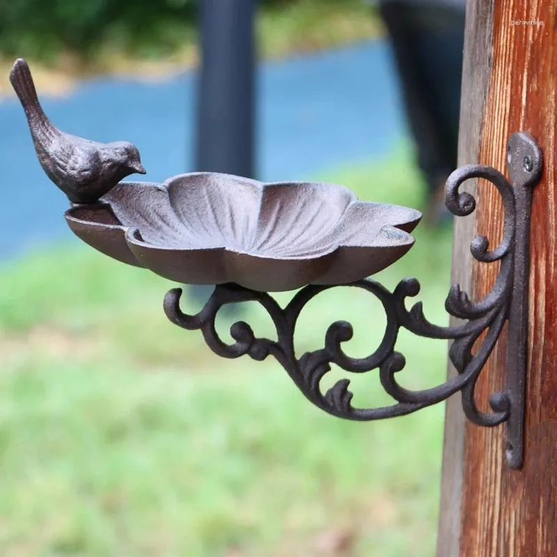 Kitchen Storage A Bird Cherry Blossom Tray With Large Cast Iron Handicraft And Decorative Wall Rack In Retro Courtyard