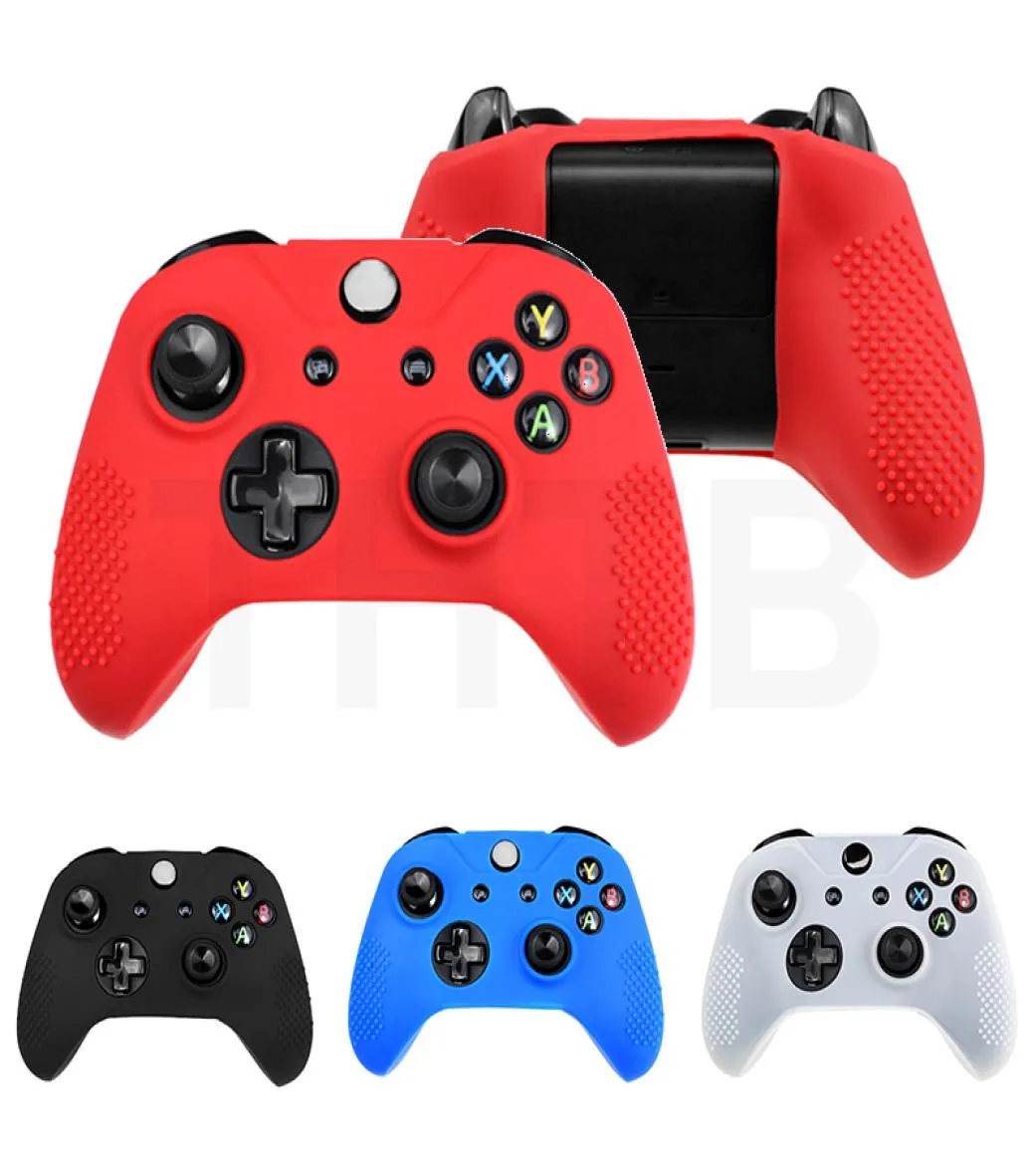 Färgglada antislip Soft Silicone Rubber Protective Case Cover Hudhylsa för Xbox One X S Slim Controller Högkvalitativ Fast Ship2366257