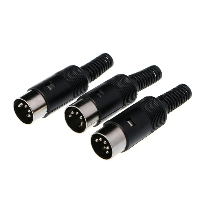 new 2024 DIN Male Plug Wire Connector with Plastic Handle Cable Connector 5 Pin with Plastic Handle- for 5 Pin Connector High-quality and- for 5 Pin Connector