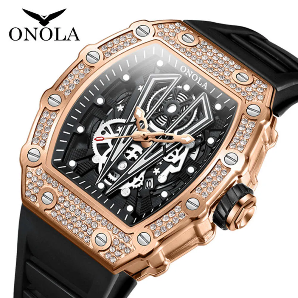 20 Onola/Orona Full Diamond Fashion Kwai Live maschile da uomo in quarzo Watch Watch Men 96