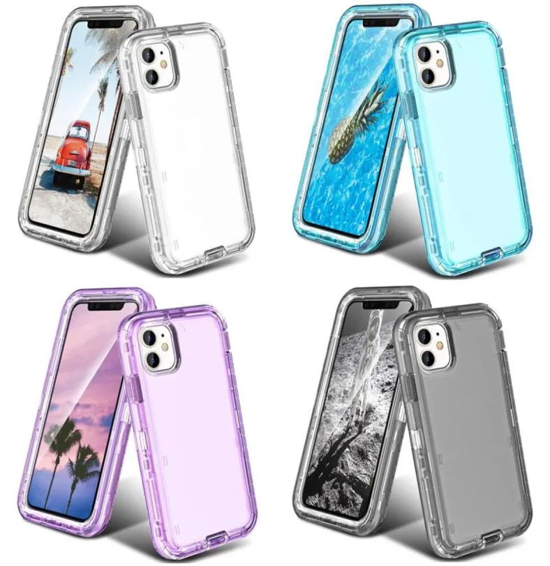 ARMOR Heavy Duty Shockproof Phone Case for iPhone 14 13 12 11 Pro Max Defender 3レイヤークリアハードPC TPU XSMAX XR XS X 8 7 PL2188094