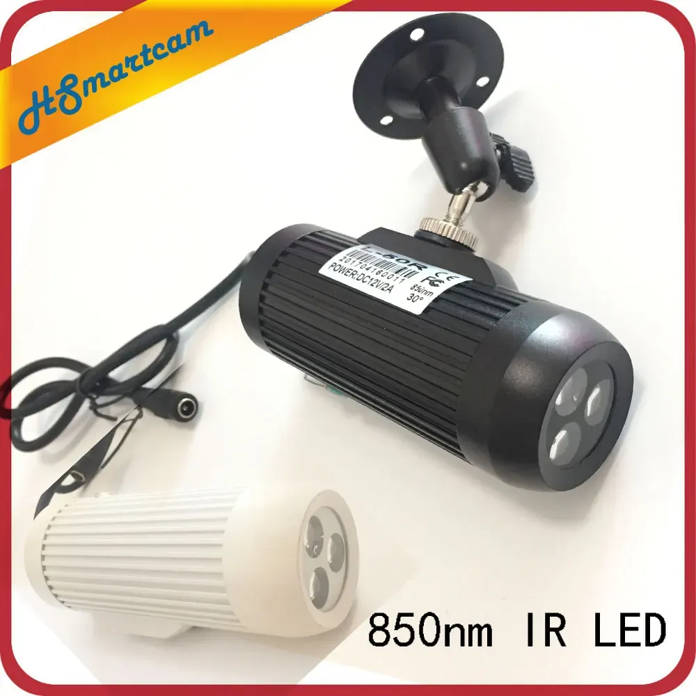 Acessórios CCTV Pesquisa Câmeras de vigilância de luz NightVision Luz de preenchimento de 850nm DIA INVISIVE DIA 3PCS IRLUMINGINADOR DE ARRAY IR