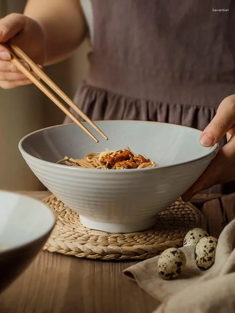 Tigelas macarrão de cerâmica chinesa tigela instanta