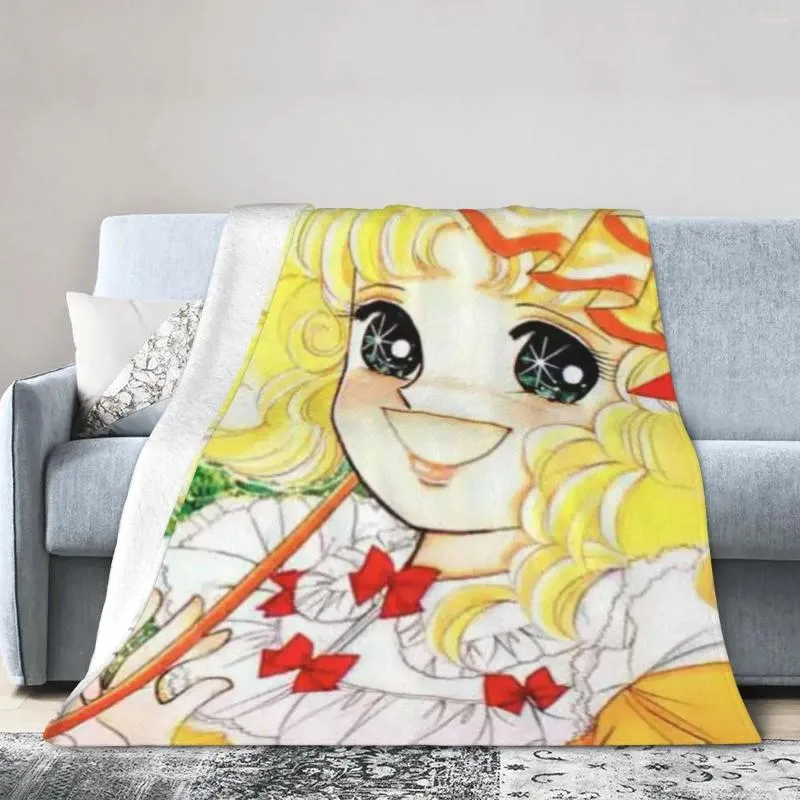 Filtar godis anime mjuk varm flanell kast filt sängkast för säng vardagsrum picknick reser hem soffan