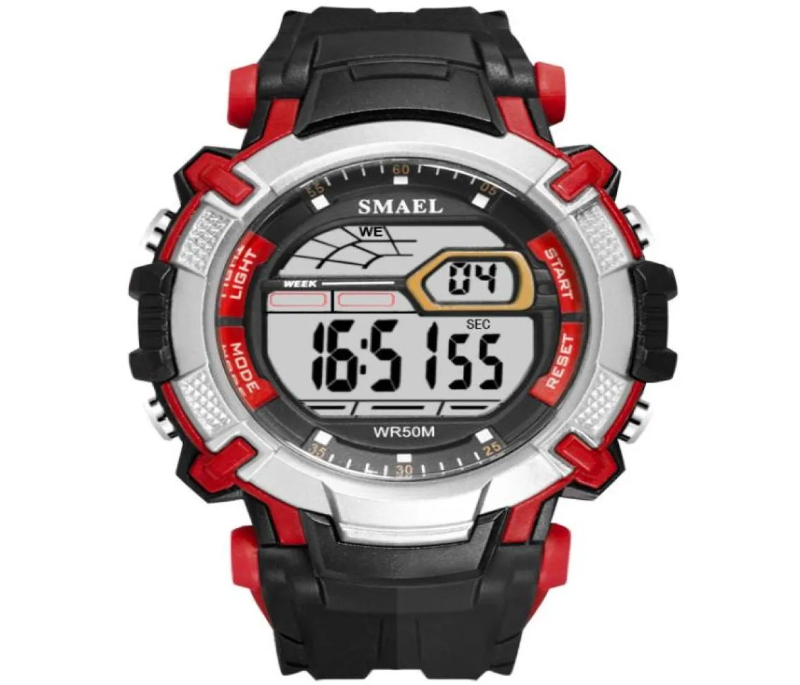 Роскошные мужские светодиодные часы Smael Digital Clock Alarm Водонепроницаемые светодиоды мужские часовые часы 1620 Top Brand Luxury Watches Men5582325
