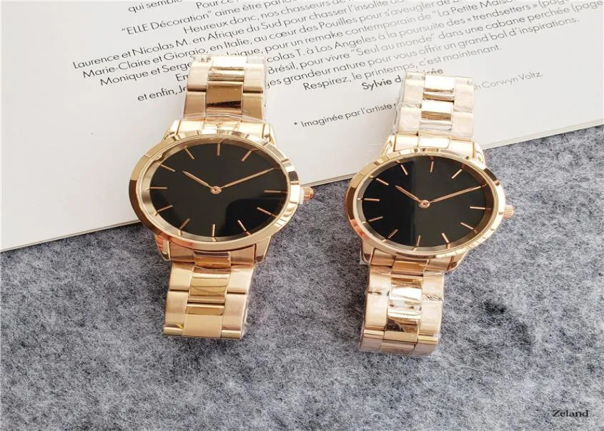 Sprzedawanie zegarków męskich 36 mm damskich zegarków 32 mm kwarc moda prosta DW Rose Gold Daniel039S Na rękę