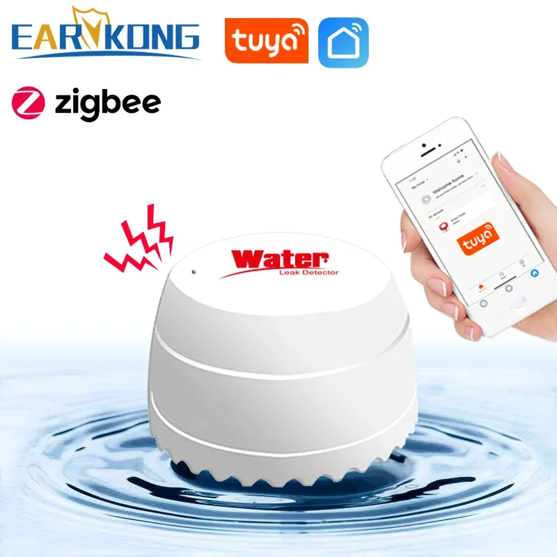 Detector Tuya ZigBee Water Lekkage Detector Smart Home Water Flood Sensor Werk met Tuya Zigbee Gateway Support Smart Life App