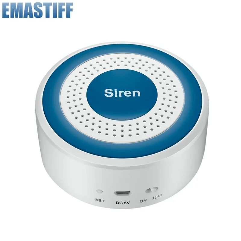 Deurbel draadloze RF 433MHz mini alarm sirene geluid licht indoor stroboscoop sirenes 100db hoorn sirene voor tuya wifi home beveiligingsalarmsysteem