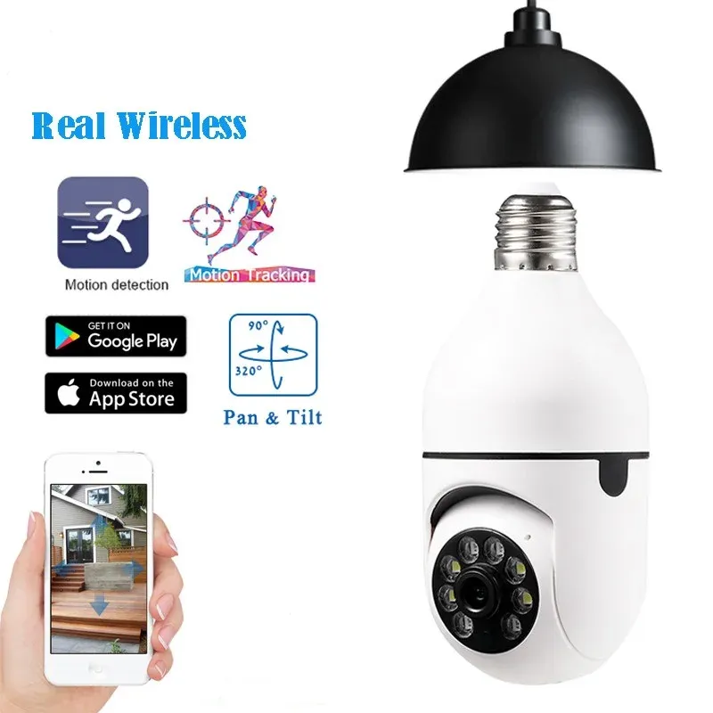 Cameras Yiiot 1080p Bulb WiFi IP Camera Smart Home Video Surveillance Auto Tracking Security Protection CCTV PTZ مع مقبس E27