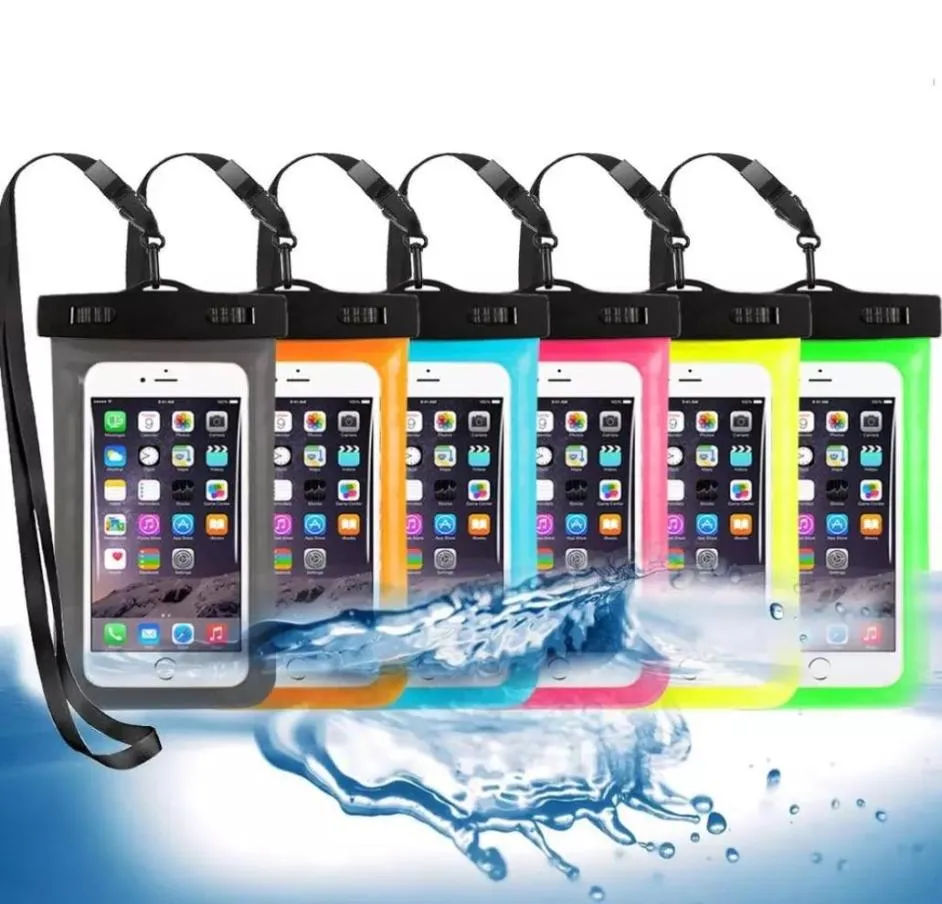 Universal Waterproof Cases Bag telefon Dry påsar Pouch för mobiltelefon iPhone Samsung HTC Android Smart Phones6592156