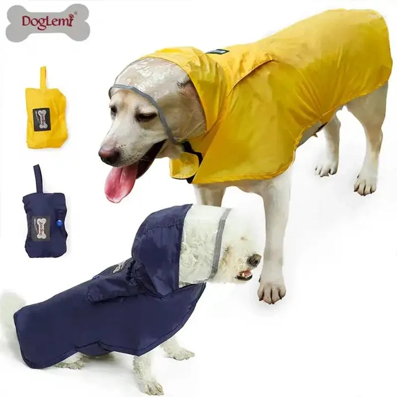 Dog Apparel Promotional Waterproof Pet Raining Jacket Portable Large Raincoat