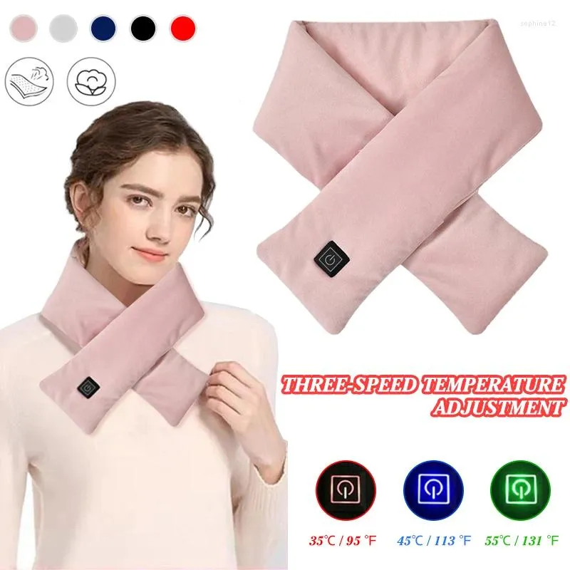 Одеяла зима Smart Electrice Electric Scarf 3 -й уровень Регулируемая температура USB Зарядная зарядка тепло.