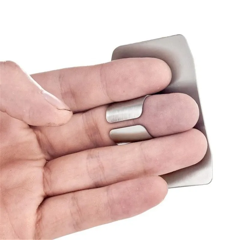 واقيات أصابع إصبع أصابع الإصبع المصنوعة من الفولاذ المقاوم للصدأ ، قم بقطع اليد حماية سكين الاستخدام الآمن أدوات أدوات المطبخ الإبداعي