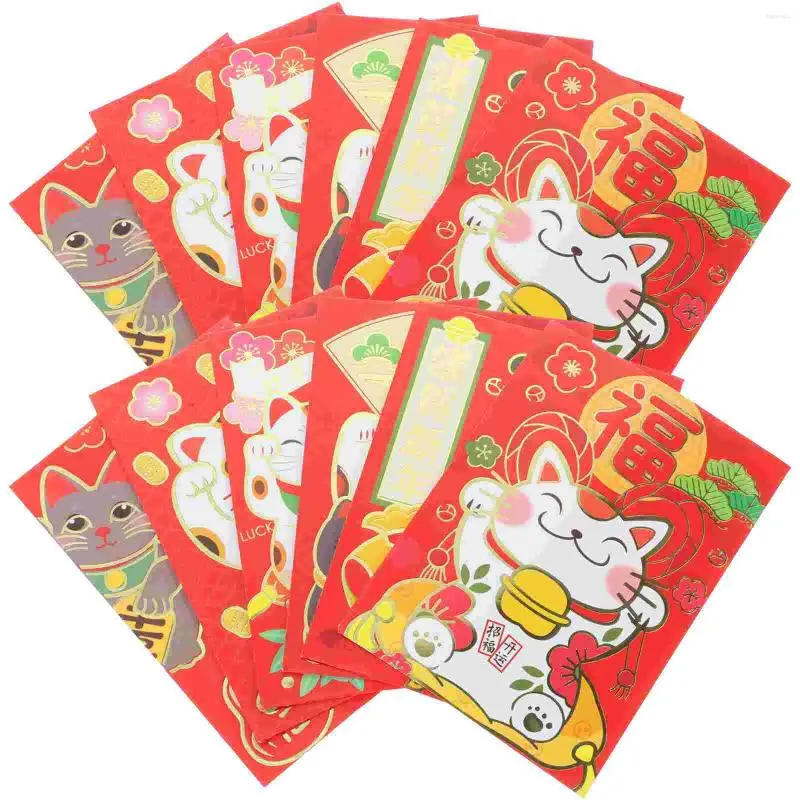 Embrulho de presente 24pcs Red Envelope Dinheiro bolso de casamento chinês