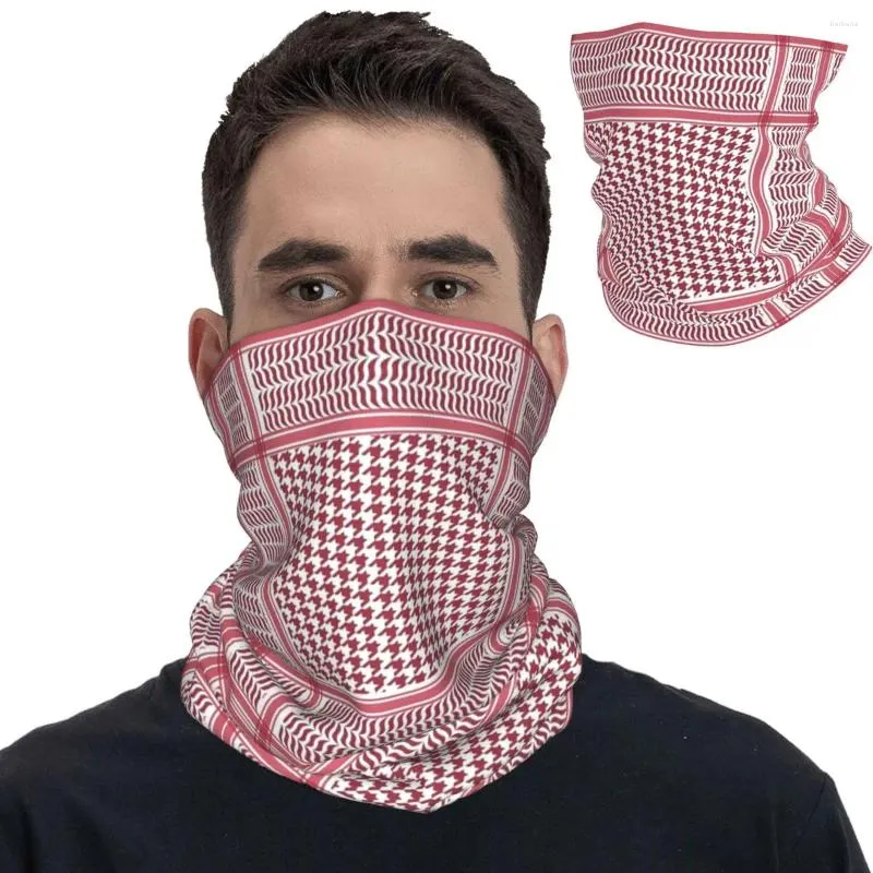 Lenços de lenços vermelhos shemagh tático keffiyeh bandana tampa de pescoço de pescoço estampado balaclavas wrap lenff band de banda para cabeça multifuncional unissex lavável