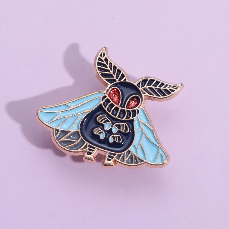 Brooches Punk Gothic Mothman Enamel Pin Cartoon Animal Moth Bat Brooch Lapel Clothes Collar Jewelry Accessories Backpack For Gift