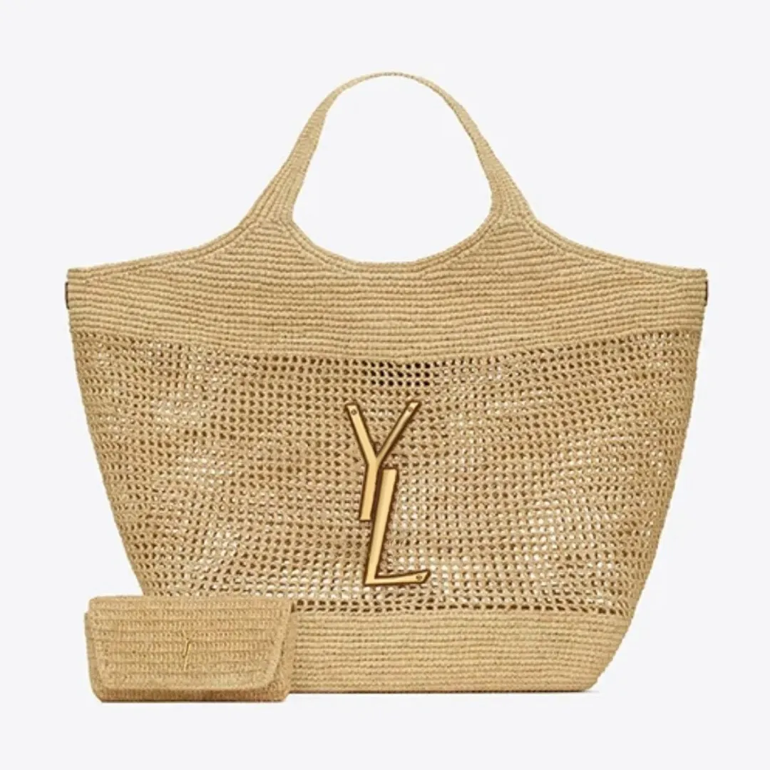 Sac fourre-tout de créateur de magasin de tissage de paille Raffias de qualité supérieure pour femme ICARE Crochet Handbags Bags de plage à épaule d'embrayage
