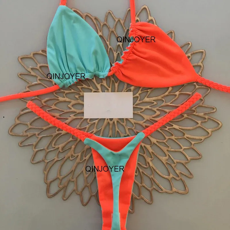 Qinjoyer Women Swimwear 2024 Bikini Set Thong Schwimmanzug Badeanzüge Biquini Brasilian 240327