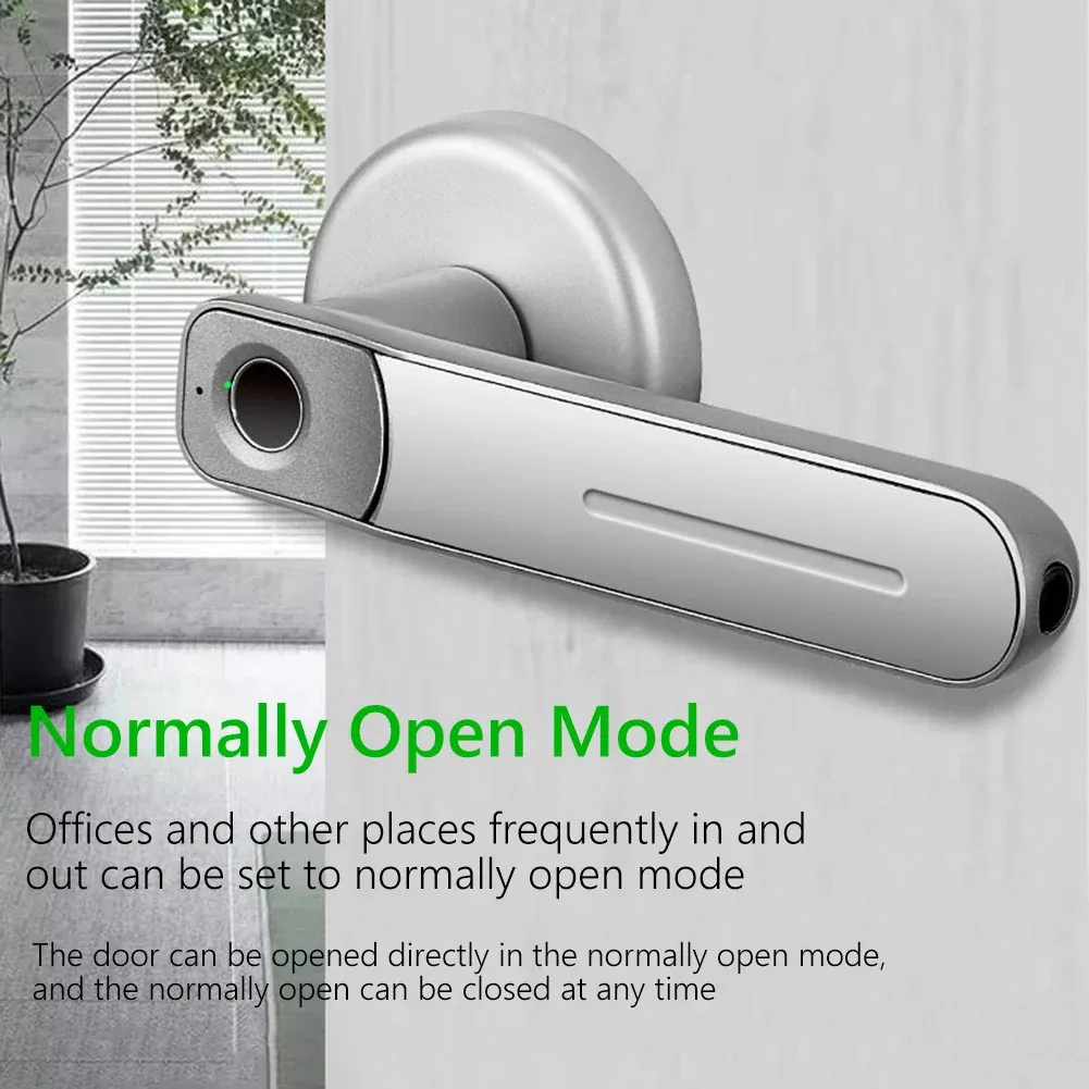 Lock Fingerprint Door Lock Handle USB Rechargeable Anti Theft Smart Biometric Keyless Security Entry Electronic Lock with 2 Keys