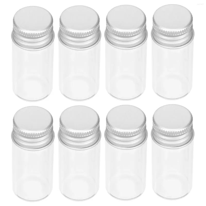 Storage Bottles 10 Pcs Liquid Makeup Ink Bottle Essential Oil Experiment Dispenser Straight Glass Traveling Mini