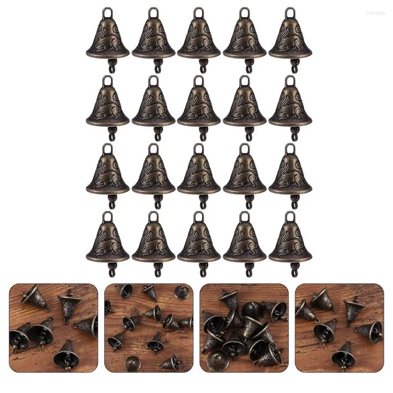 Dekorative Figuren 20 PCs Little Horse Bell Dekorationen Hochzeit Schmuck Vintage Bells Rustikaler Windspiel Jingle Handwerk Metall DIY