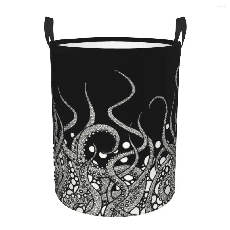 Sacs à linge Horror Monster Tentacles Cthulhu Hamper Grand panier de rangement de vêtements Bin Organisateur pour les enfants