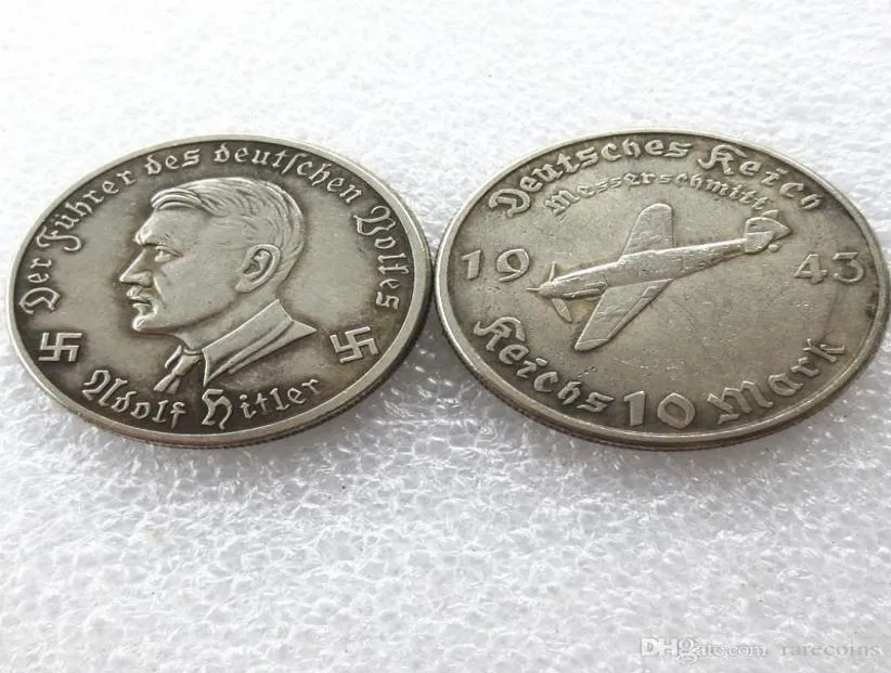 H06GERMANY Pamiątkowe monety 1943 Monety kopiuj mosiężne ozdoby rzemieślnicze2266071