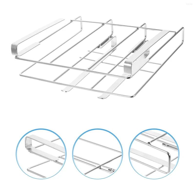 Kitchen Storage Coat Hanger Shelf Glass Rack Stainless Steel Holder For Cutting Boards