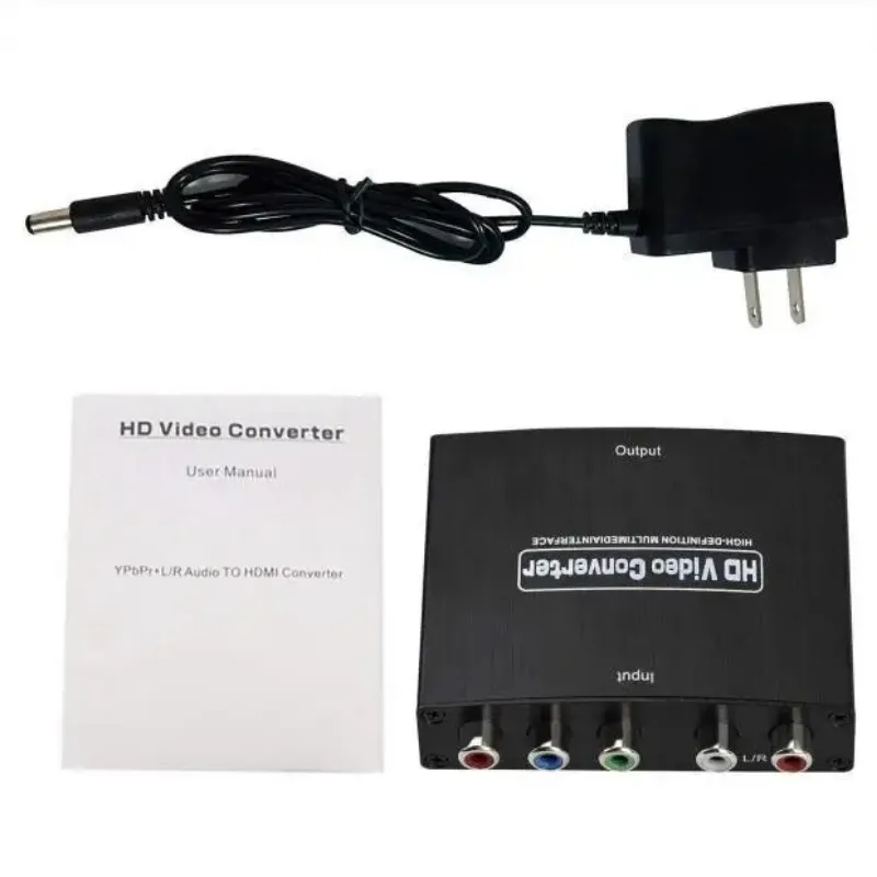 1080p Kompatybilny z komponentem RGB 5 RCA YPBPR wideo + R/L Audio Converter Adapter TV PC