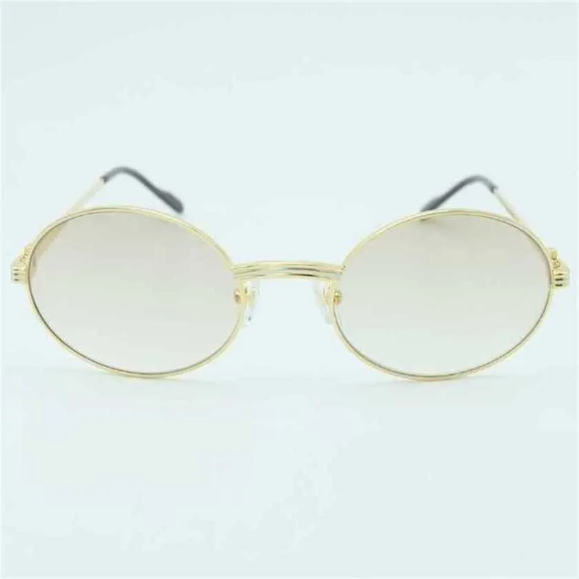 Lunettes de soleil designer 10% de réduction sur les lunettes de soleil pour hommes et femmes de luxe pour hommes et femmes à 20% sur les hommes de métal ovale rétro Marques pour hommes verres de soleil or rond rond Eyewearkajia