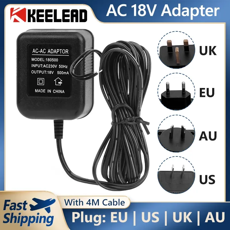 ADAPTADOR AC AC ADAPTOR DE INVOLHEIRA PORTULAÇÃO PARA WIFI Câmera do transportador de câmera sem fio WIFI CARREGADOR IP VÍDEO IP RING 110V240V EU US UK AU Plug 4m