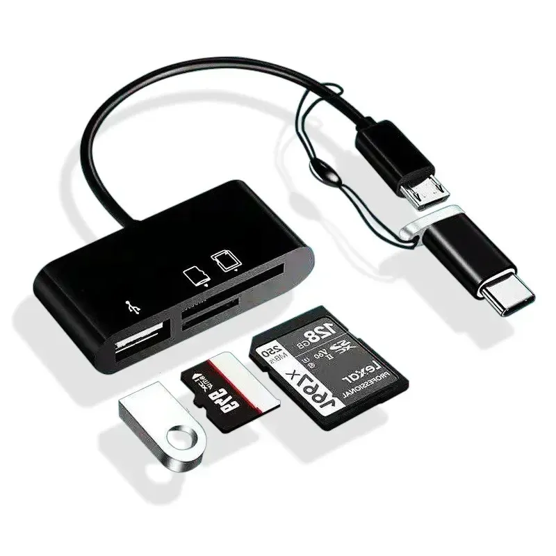 Nuovo Adattatore Micro Type-C 2024 TF CF CF SD SCHETTER SCHETORE COMPATTO Flash USB-C iPad Pro Huawei Adattatore di tipo C di MacBook USB