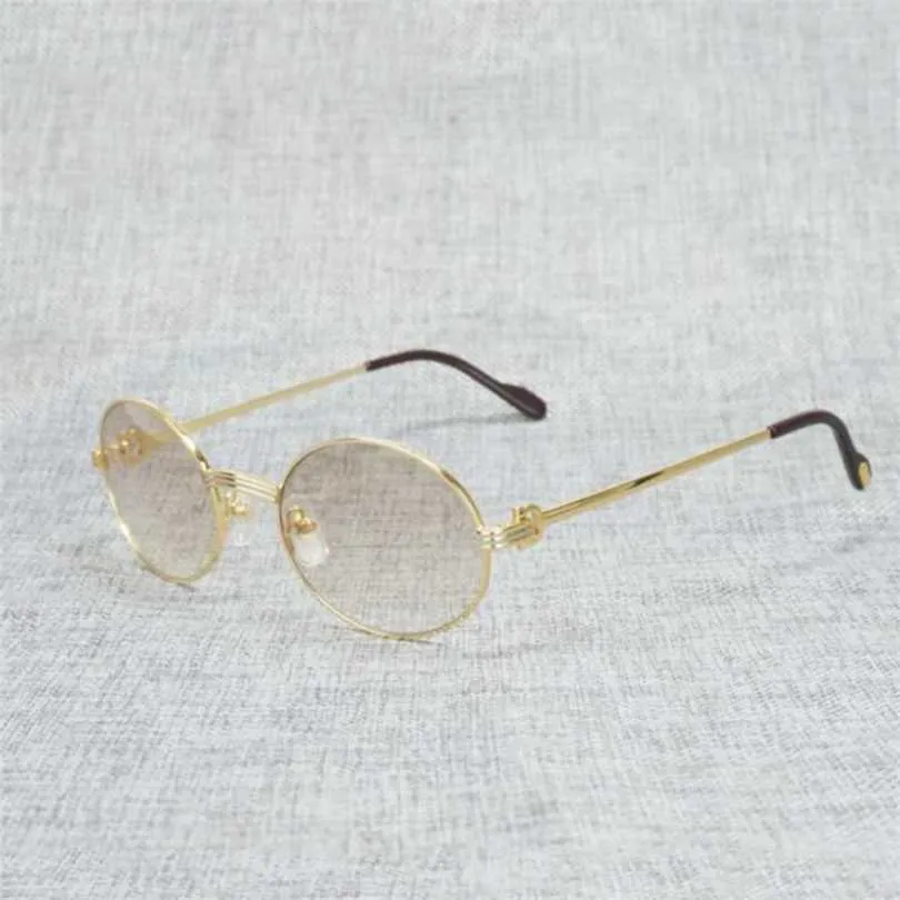 2024 Mode von Luxusdesigner neuer Männer- und Frauen -Sonnenbrillen vor Vintage Round Metal Frame Retro Shades Männern, die die Brille zum Lesen von Brillen fahren 008