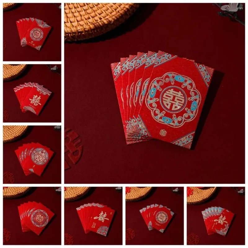 Enveloppe cadeau 20pcs Lucky Money Pocket traditionnels multiples motifs de bénédiction Bénédiction Bonne chance