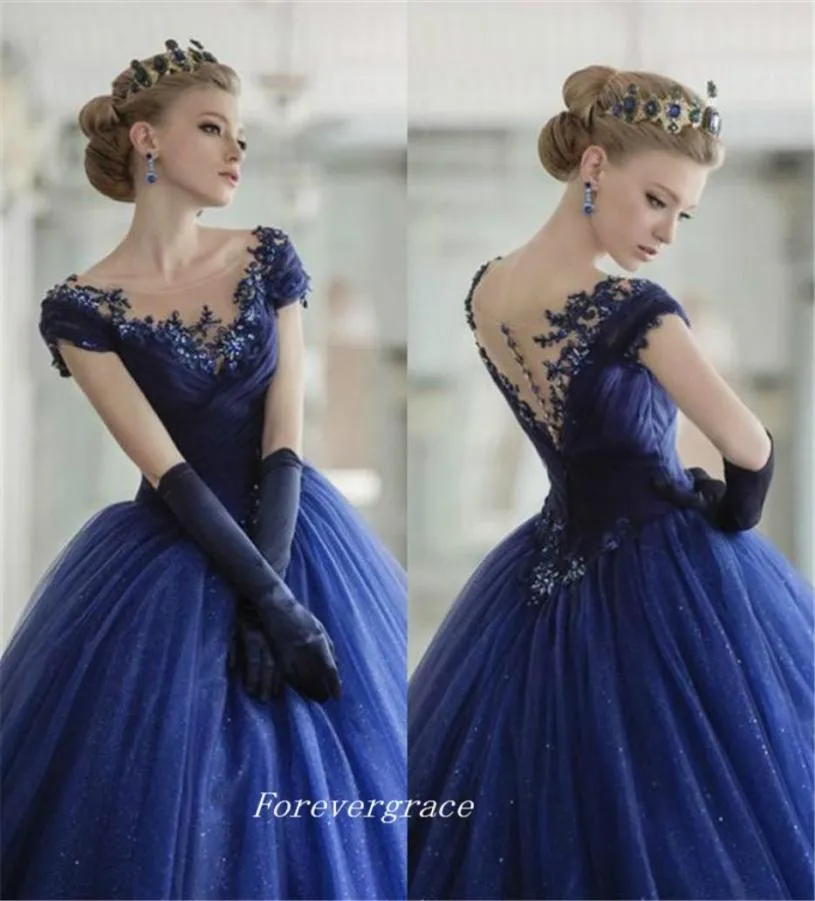 Royal Blue Long Prom Dress Fashion Ball Kleid Applique Tulle Girls tragen besondere Anlässe Günstiger Partykleid maßgeschneiderte Plus Size6745790