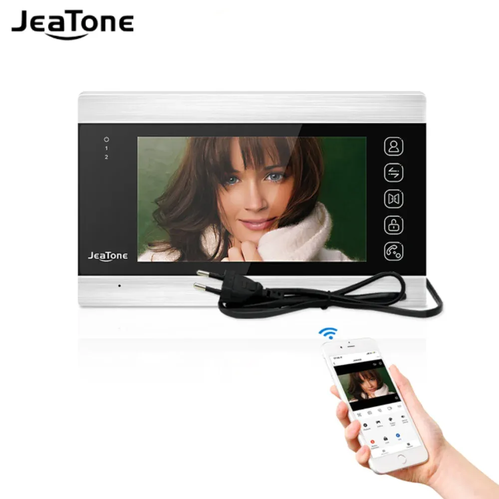 Monitör Jeatone 7inch Tuya Wifi Monitör Video İntercom Destek Çok Dili Destek Hareket Algılama (Jeatone Ürünü ile Çalışın)