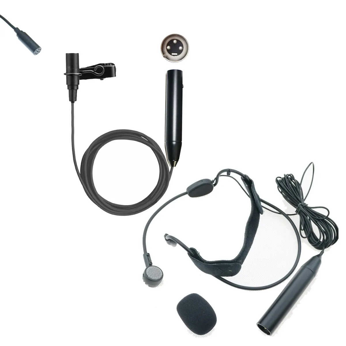 Microphones Pro XLR 3Pin Standard Phantom Power Lavalier Lapel Microphone 5M CABLE HEADSET HEAEWORN MIC för Mixing Console Sound Audio Mixer