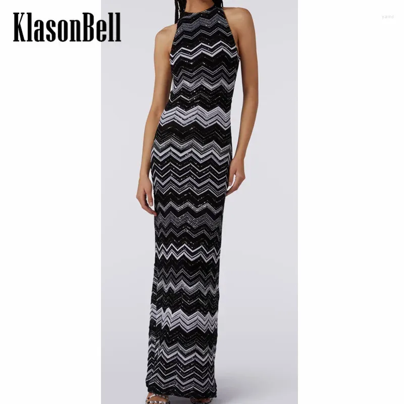 ワンピース Striped Jacquard Knit Dress Striped Jacquard Knee Length Knit Dress Cotton | Profile