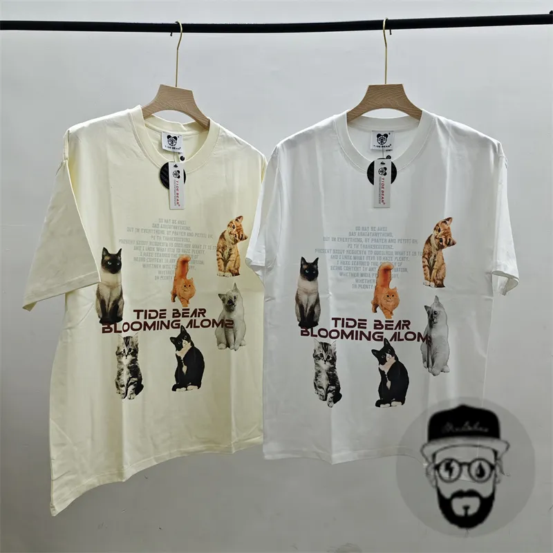Camiseta impressa Cotton 2024SS T Camisetas redondas pescoço masculino e feminino