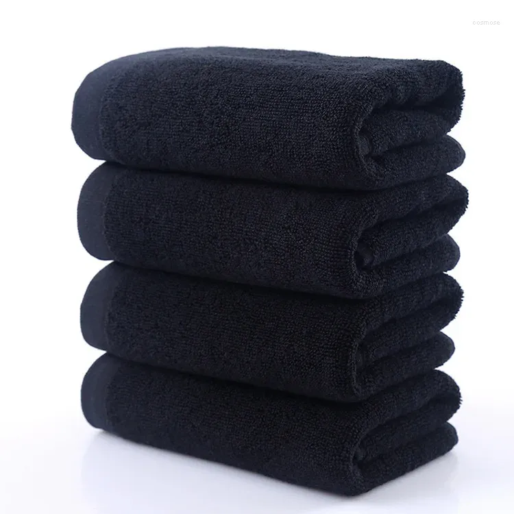 Toalha de algodão preto de algodão espessado Toalhas de praia para adultos para adultos para presente de natal spa em casa