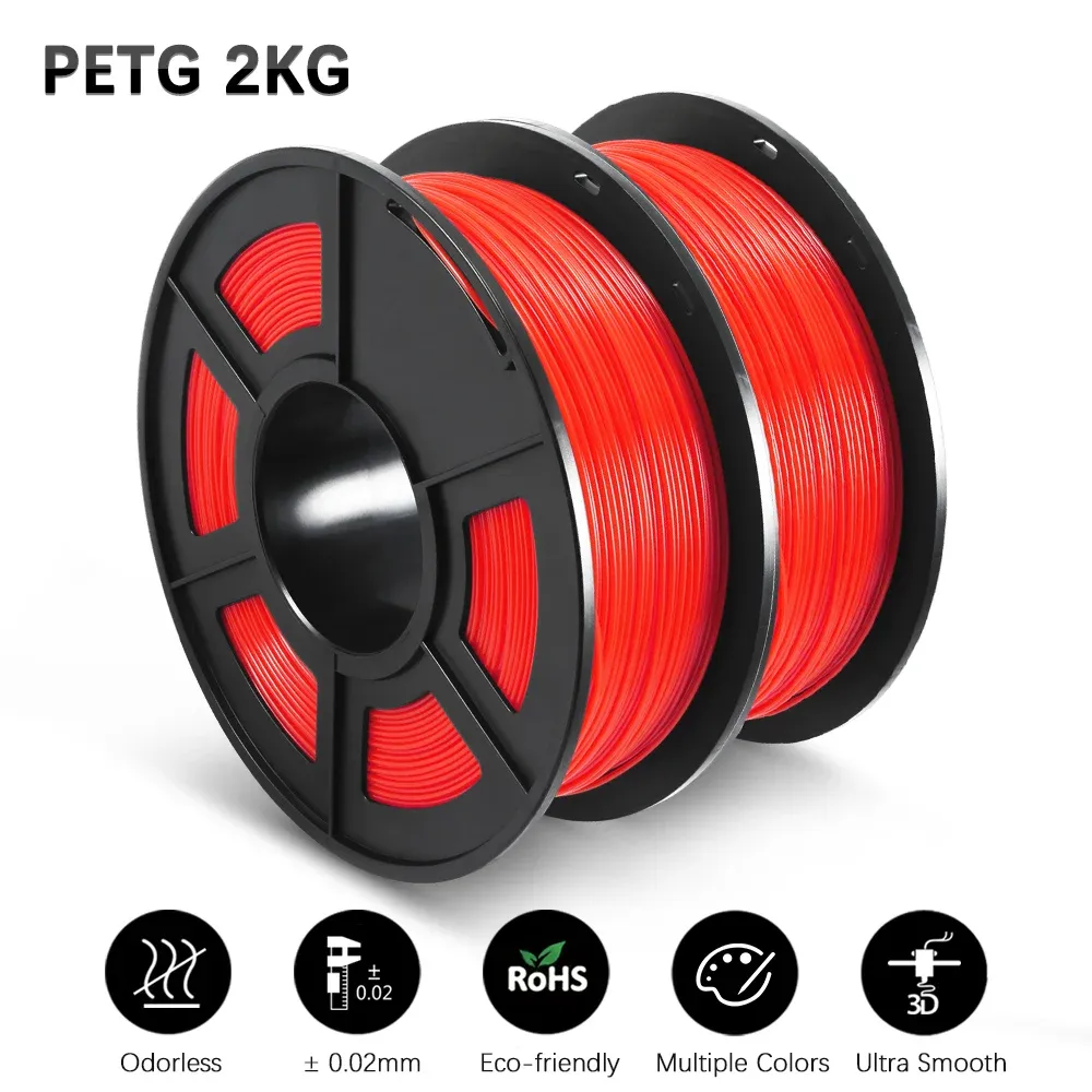 プリンターJayo 2rolls Petg Filament 3D Printer Filaemnt 2kg押出機3DプリンターフィラメントPETG NONTOXICFILAMNT押出器消耗品