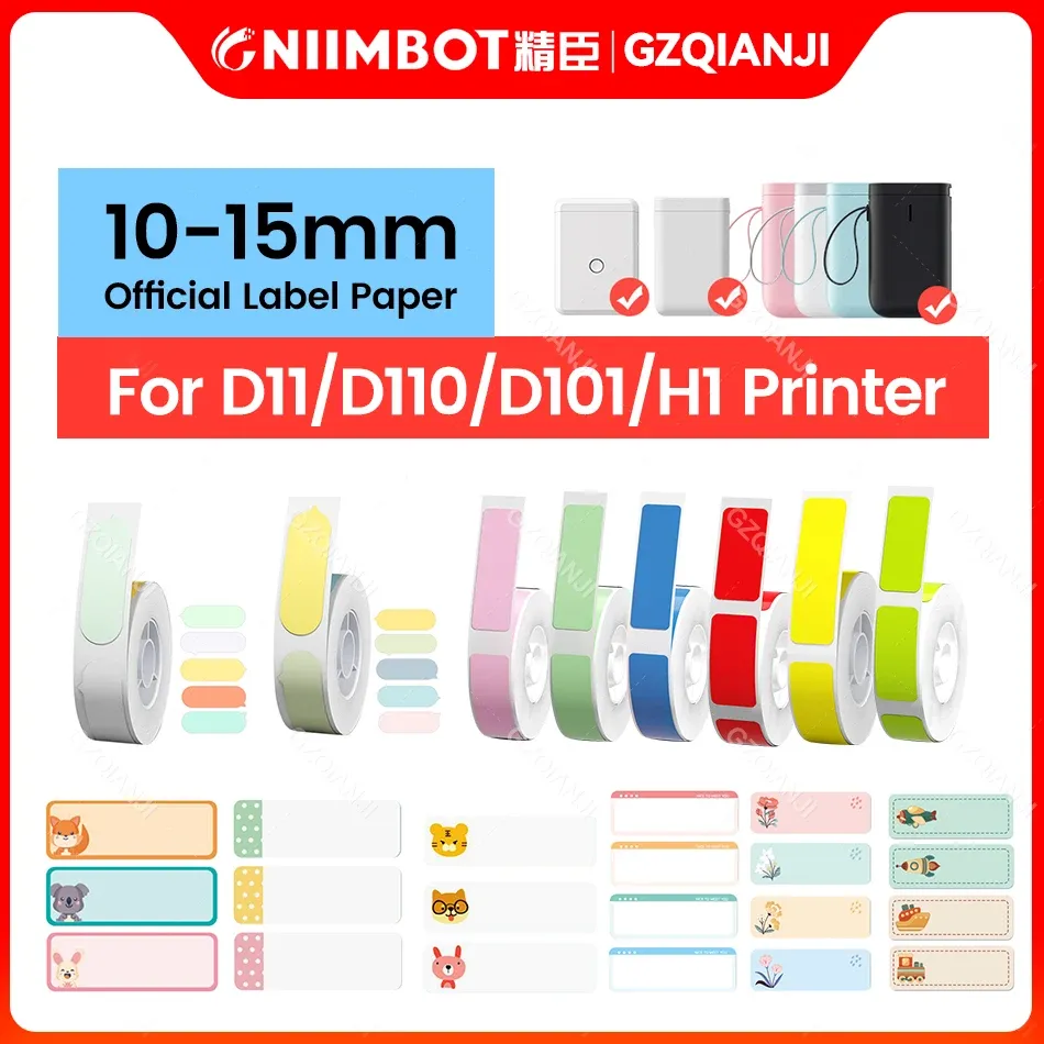 Paper 310 Rolls Niimbot D110 D11 Original Thermal Label Printer Paper Commercial Home Storage Marking Label Paper Kids Fun Stickers