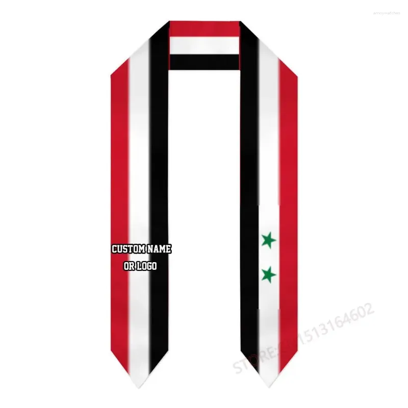 Écharrés Nom ou logo Syria Flag de graduation volet Sash Sash Study Study Classe de châle de 2024