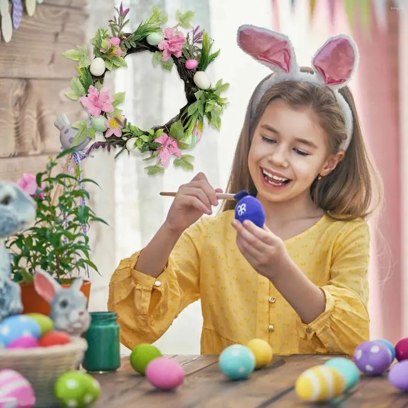 Cintres de porte de fleurs décoratives pour la couronne de Pâques de Pâques printemps de décoration de décoration d'œuf et de guirlande