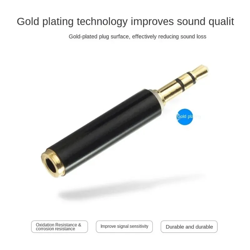 2024 Tool Parts All copper 3.5mm 3 section to 4 section mobile headset adapter 3.5 male to female audio extension conversion head for Tool