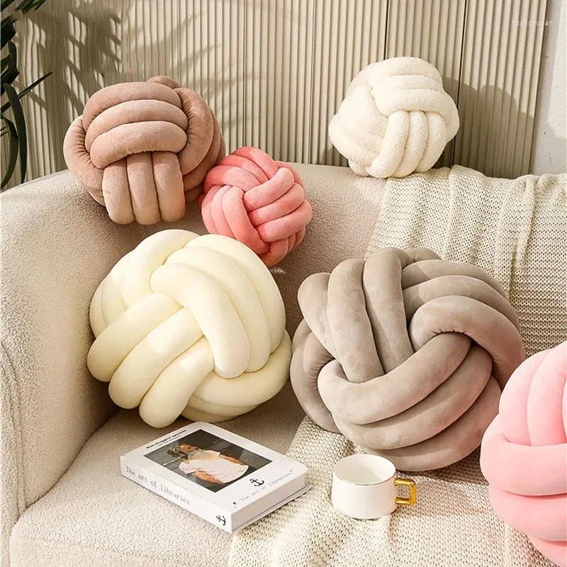 Pillow Soft Cotton Hand Knot Sofa Throw DIY Back S Cozy Bed Lumbar Seat Office Chair Pillows