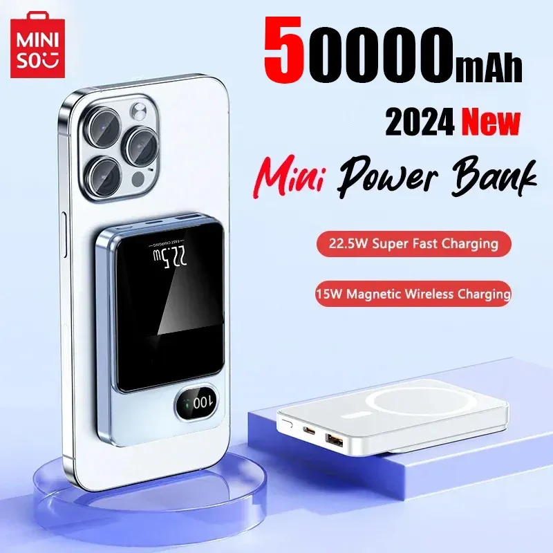 Newest Power Bank 20000mAh Wireless Magnetic Power Bank Magsafe Ultra Fast Charging Portable Large Capacity For IPhone Xiaomi